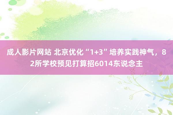 成人影片网站 北京优化“1+3”培养实践神气，82所学校预见打算招6014东说念主