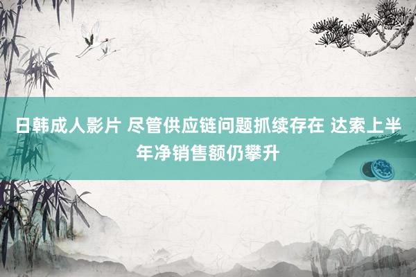 日韩成人影片 尽管供应链问题抓续存在 达索上半年净销售额仍攀升