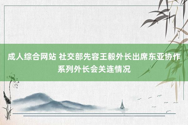 成人综合网站 社交部先容王毅外长出席东亚协作系列外长会关连情况