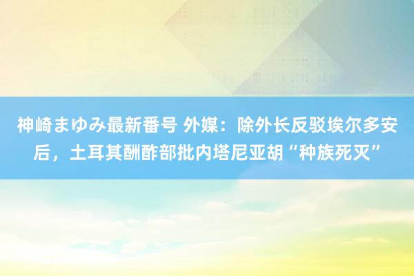 神崎まゆみ最新番号 外媒：除外长反驳埃尔多安后，土耳其酬酢部批内塔尼亚胡“种族死灭”