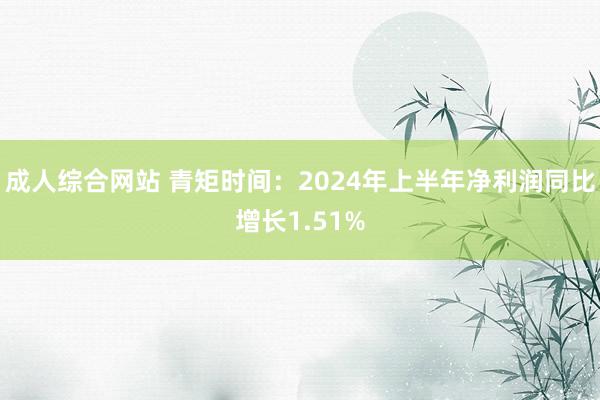 成人综合网站 青矩时间：2024年上半年净利润同比增长1.51%