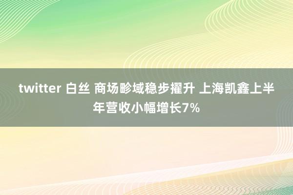 twitter 白丝 商场畛域稳步擢升 上海凯鑫上半年营收小幅增长7%